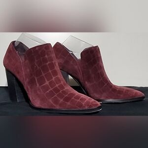 Vince Came to - Elegant Burgundy Ankle Boots - Size 9.5